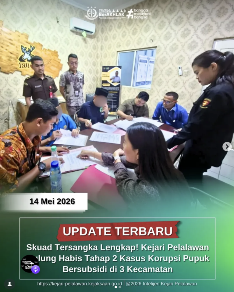 UPDATE TERBARU: Komitmen Kejaksaan Negeri Pelalawan dalam memberantas mafia pupuk yang menyengsarakan petani akhirnya mencapai babak akhir di tingkat penyidikan.
