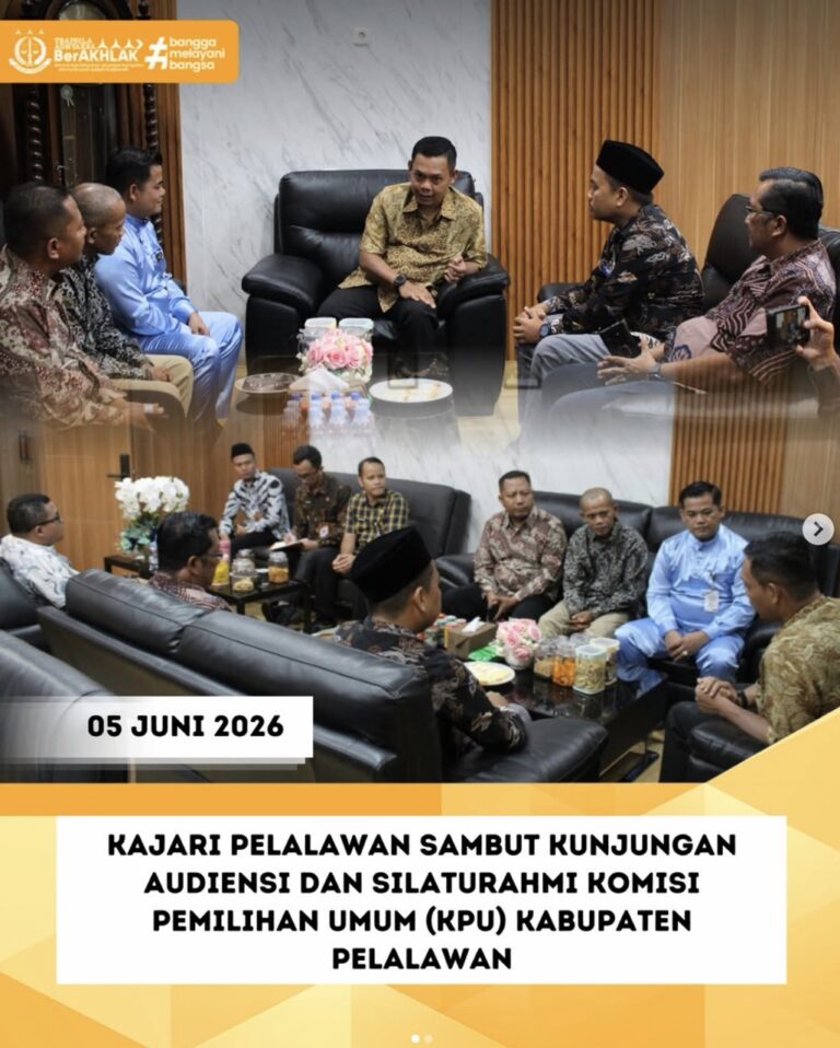 Kajari Pelalawan Sambut Kunjungan Audiensi dan Silaturahmi Komisi Pemilihan Umum ( KPU) Kabupaten Pelalawan