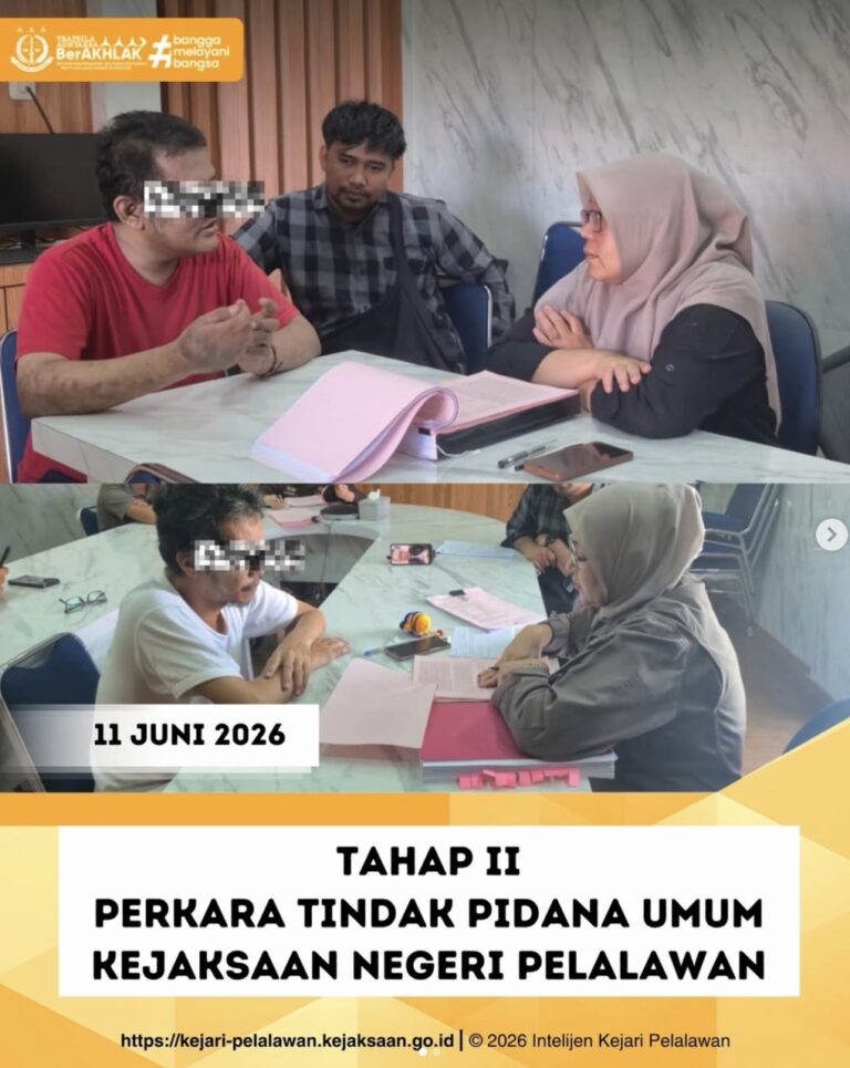 Tahap II Perkara Tindak Pidana Umum Kejaksaan Negeri Pelalawan