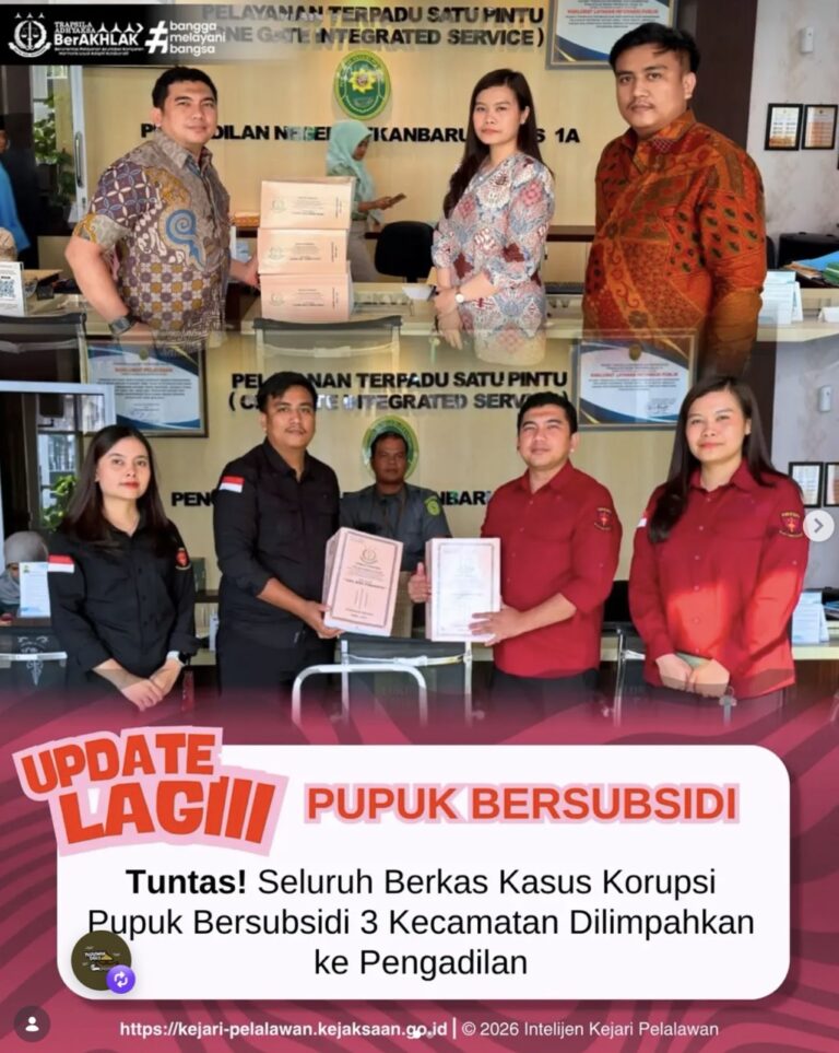 Tuntas! Seluruh Berkas Kasus Korupsi Pupuk Bersubsidi 3 Kecamatan dilimpahkan ke Pengadilan